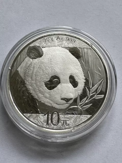 Goldies: China Panda Münze 30g 2018 Silber 999 Anlagemünze in Kapsel-Silvercoin.