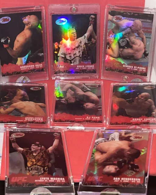 2009 eTopps COMPLETE LOT OF 8 Cards  GSP SILVA LESNAR RC +  Uncirculated MMA FS