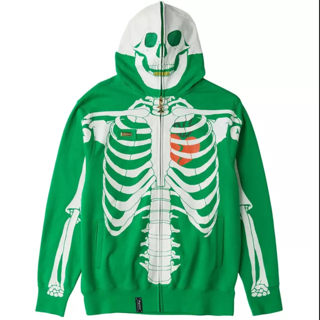 LRG Men's x Carrots Dead Serious Zip Kelly Green Long Sleeve Hoodie Clothing ...