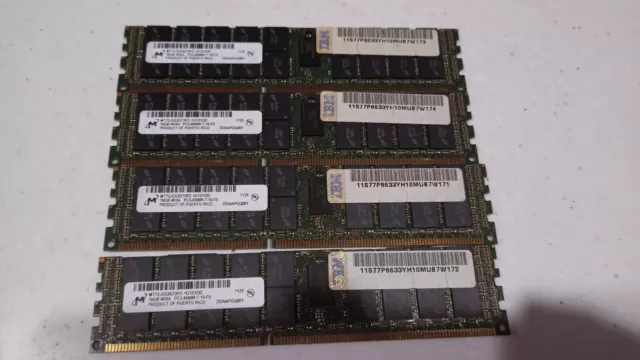 Micron 16 GB DDR3-1066 PC3-8500R 4Rx4 1.5V Server RAM (Double value - lot of 2!)