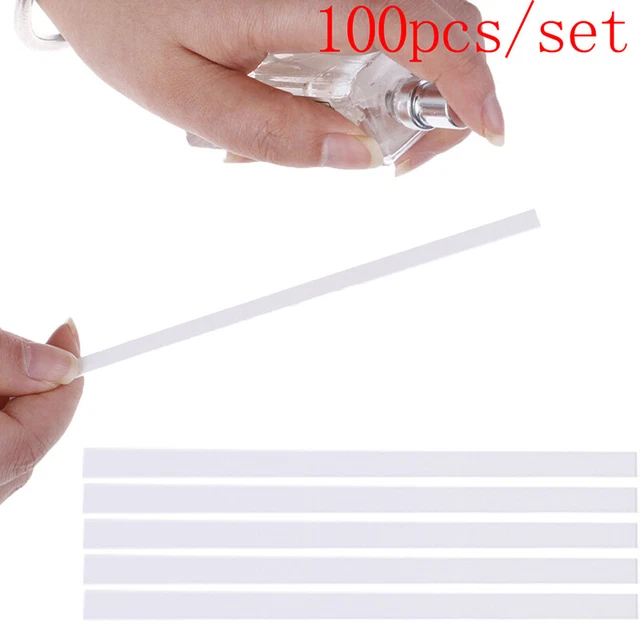 100 piezas 150*7 mm fragancia perfume fragancia aceites esenciales tira de papel de prueba ~ Z8