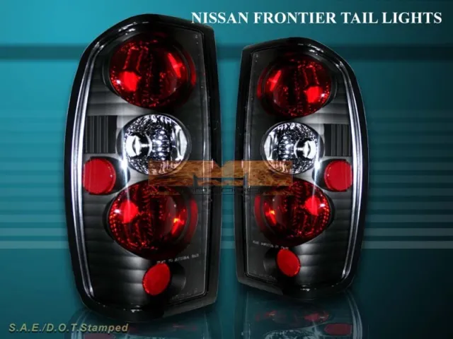 Fit 1998-2004 Frontier Altezza Tail Lights Black 03 02 01 00 99