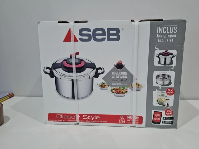 SEB CLIPSO COCOTTE-MINUTE 8 L, Autocuiseur Minuteur Cuisson rapide