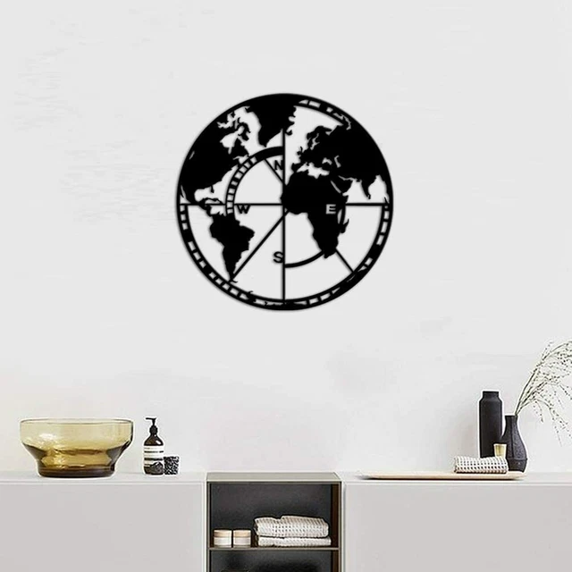 MAP METAL WALL Art 3D Metal World Map Globe Artwork Wall Hangings Metal