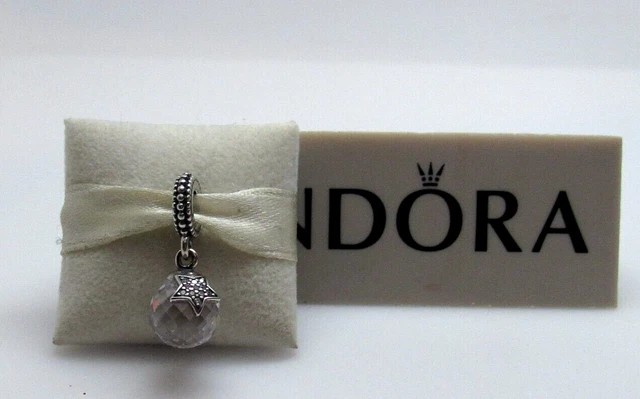 New Pandora Clear Moon & Stars CZ Glass Bead Charm #791392CZ Celestial