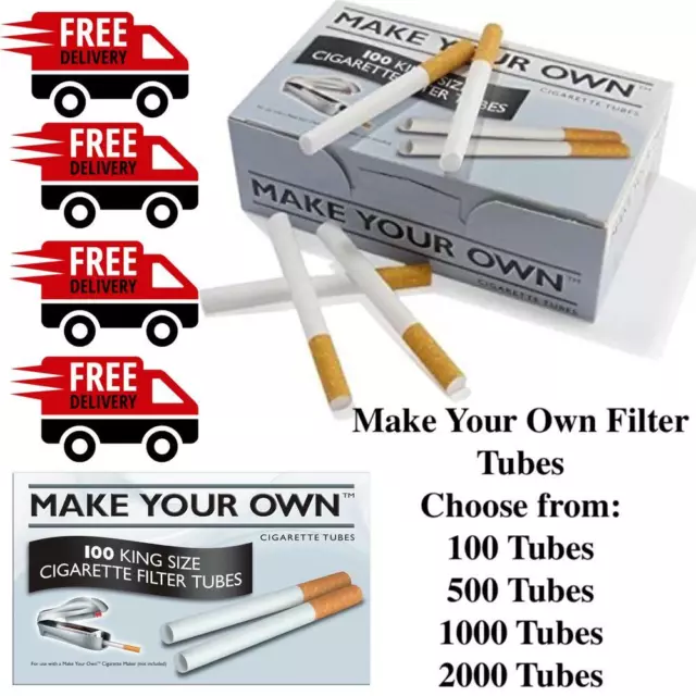 Make Your Own Kingsize Rizla Empty Cigarette Filtered Tubes Concept Filter