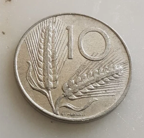 Monnaie Italienne 10 Lire 1951 Avec Erreur De Frappe - République Italienne - Pièce De Collection Rare