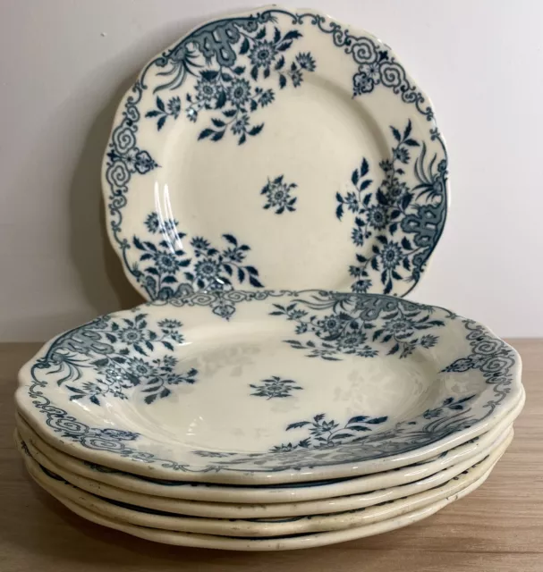 6 assiettes plates SARREGUEMINES FRANCE terre de fer modèle Moscou