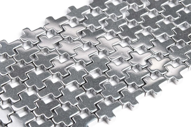 Silver Tone Hematite Cross Beads Grade AAA Gemstone Loose Beads 10x8MM 17x14MM