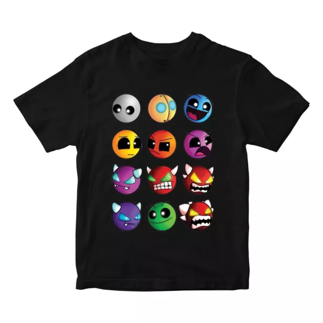 Kids Boys Girls Summer T-Shirt Gaming Emojis Casual Cotton Tee Top Birthday Gift