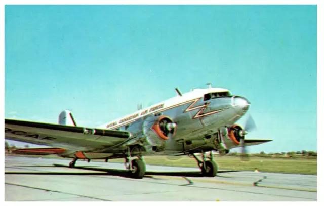 Royal Canadian Air Force Dakota Airplane Postcard