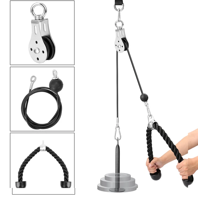 Fitness DIY Flaschenzug Kabel Maschine Befestigungssystem Ladestift Hebearm G2I7