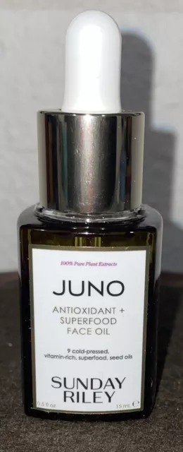 SEALED FULL SIZE Sunday Riley Juno Antioxidant + Superfood Face Oil 0.5oz/15ml 2