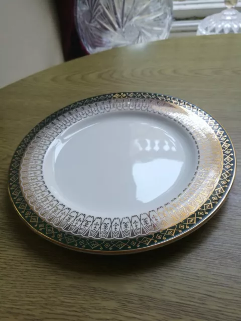 Vintage Royal Grafton Majestic green bone china side plates 6.25" super examples