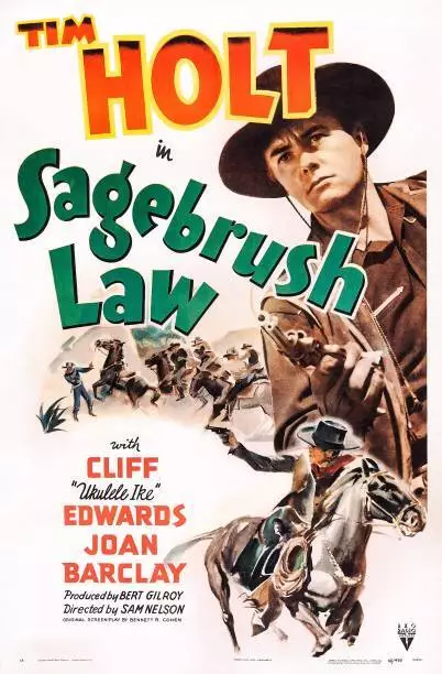 Sagebrush Law poster Tim Holt 1943 Old Movie Photo