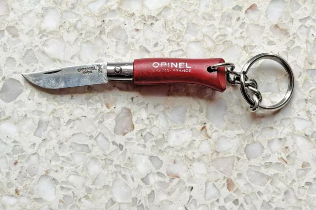 porte clef clé original opinel couteau mini 5 cm long vintage fonctionnel