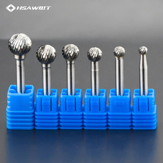 1/4'' DX Type Double Cut Tungsten Steel Carbide Rotary Burr Die Grinder Bit Set