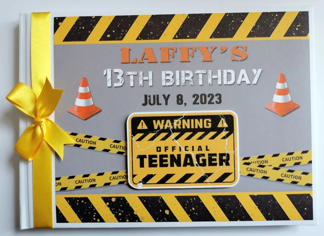 Avviso libro degli ospiti ufficiale compleanno adolescente, libro degli ospiti 13° compleanno