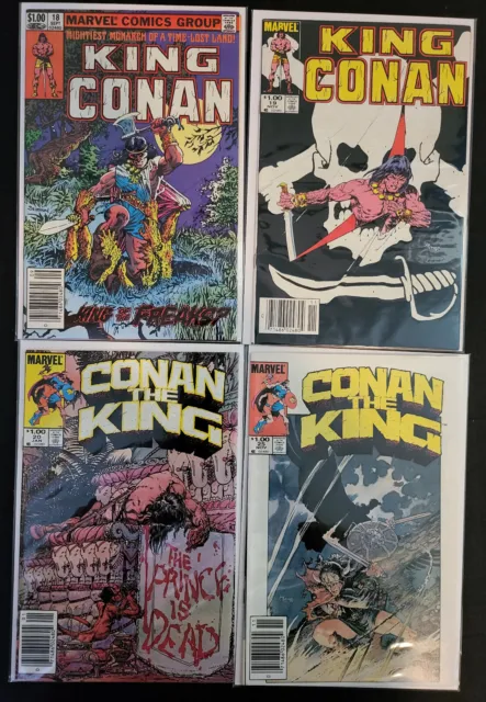 Lot of 4 | 1983 Marvel KING CONAN /Mixed /#18,19,20,25/ See Pics /VF-NM