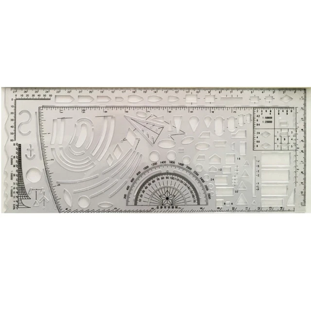 DRAWING TEMPLATE MAP Marking Drafting Stencil Designing Template £5.38 ...