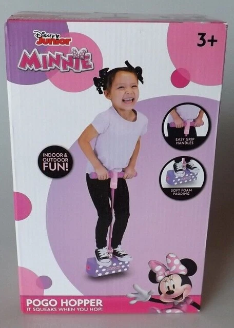 NEW Disney Junior Minnie Mouse Pogo Stick Hopper Squeaks When You Hop Up to 250#