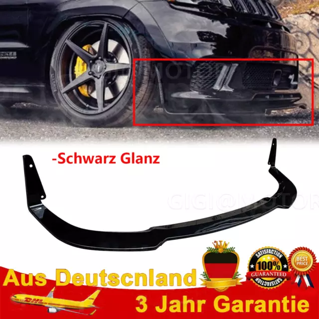 Für Jeep Grand Cherokee Srt 2017-21 Schwarz Glanz Front Spoiler Lip Frontansatz