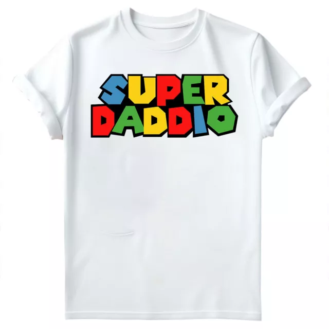 Funny Dad Birthday Fathers Day Gift Top Tee Shirt Super Daddio #FD