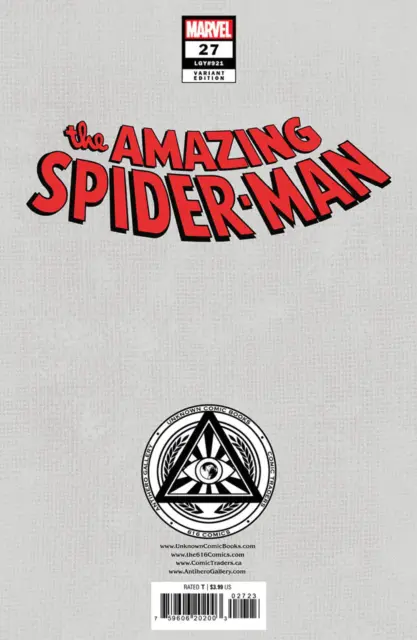Amazing Spider-Man #27 Unknown Comics Nathan Szerdy Exclusive Var (06/14/2023) 2