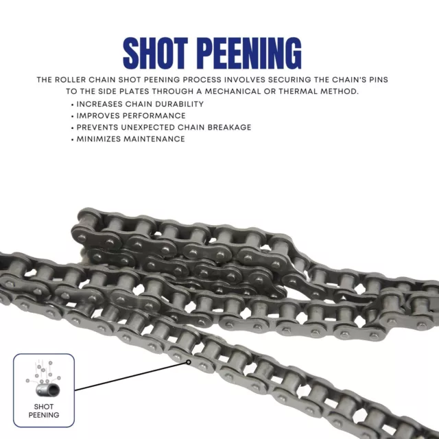 50 HEAVY DUTY Roller Chain 10 Feet with 1 Connecting Link, 50H Chain ...