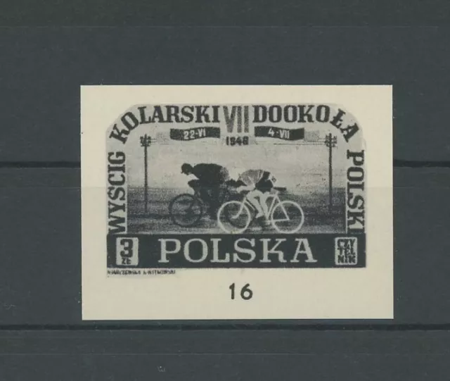 POLAND BLACK PRINT 1958 RARE !! SPORTS BICYCLE RACE CYCLING /m1916