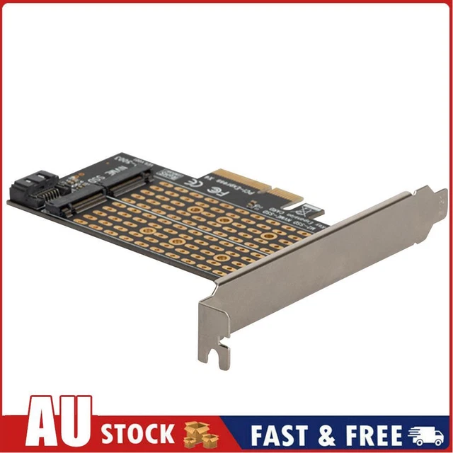 Dual M.2 to PCI-E 3.0 X4 Adapter for PCIe NVMe SATA M2 SSD 2230 2242 2260 2280