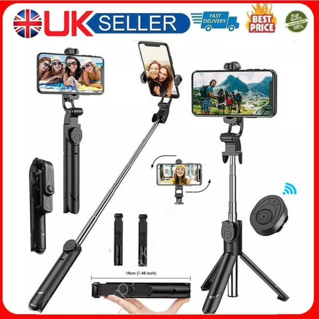 Telescopic Selfie Stick Bluetooth Tripod Monopod Phone Holder for Samsung iPhone