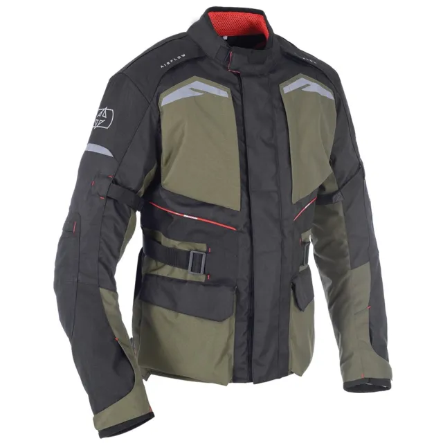 Oxford Quebec 1.0 Impermeable Adventure Chaqueta Moto Motocicleta Militar Verde