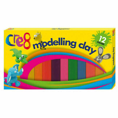 6 COLOURS PLASTICINE CLAY MODELLING CHILDRENS CRAFT PLAY SET NON TOXIC 3YO+ 