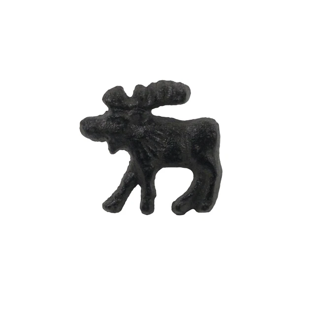 Metal Moose Drawer Bin Pull Screw Knob Cabinet Hardware Rustic Hunt Cabin Decor