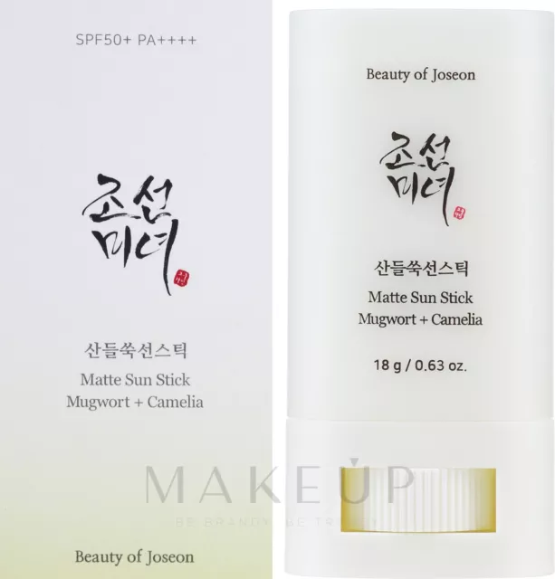 Palo de sol mate Beauty of Joseon: artemisa + camelia (18 g, 0,63 fl.oz)