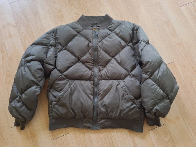 Vintage 80s-90'S Eddie Bauer goose down jacket, size M, men's polyester Beige type Vintage Second Hand