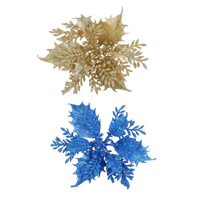 Nuovo 2021 fiore glitter decorazione albero fai da te 14 cm da appendere albero decorativo