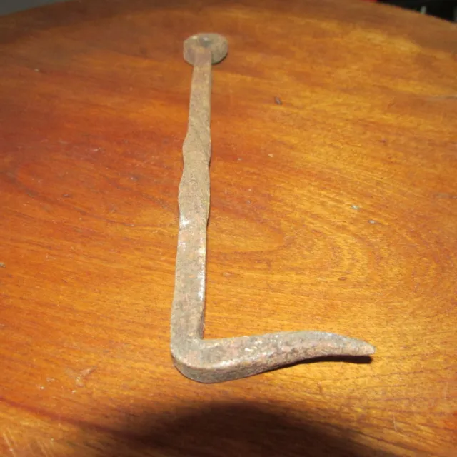 Antique Iron Blacksmith Hand Made Gate Latch Hook, 8 Inch 3