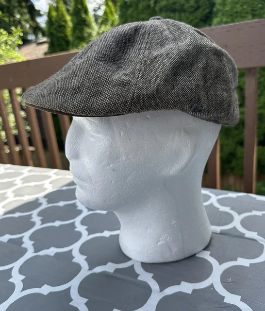 New Era EK Collection Hat Duck Bill Cap Newsboy Cabbie Brown Tweed Large