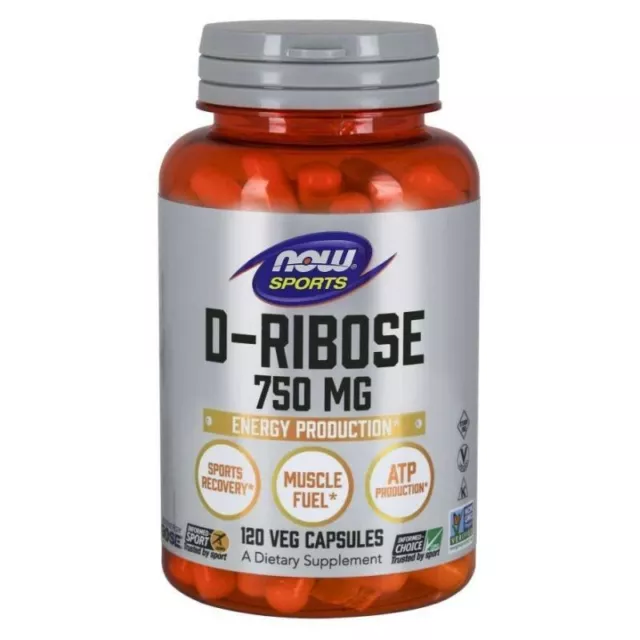 Now Foods D-ribose 750 mg, 120 gélules