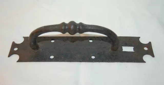 Antique Primitive Hand Forged Iron Door Handle Pull  9  Inch