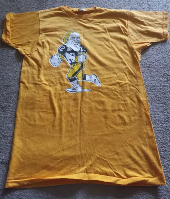 Vintage Terry Bradshaw Pittsburgh Steelers T Shirt 80s NFL Single Stitch READ 2