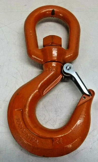 New  CM Slip Hook, Carbon Steel, Swivel Eye, 14,000 lb Working Load Limit