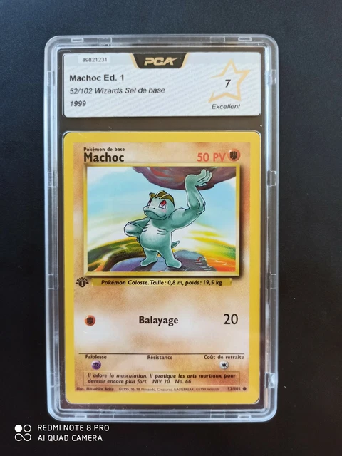 Carte Pokémon Machoc Édition 1 52/102 - Set De Base - FR - PCA 7