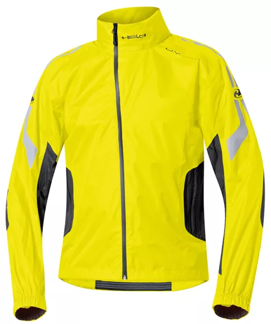 *HELD* Humide Tour XS Moto Imperméable Avec Capuche Respirant Jaune Néon