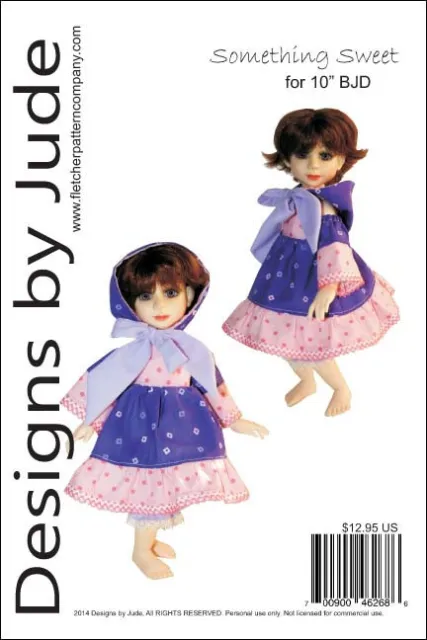 Something Sweet Dress, Bonnet & Bloomers Pattern10" BJD Berdine Creedy