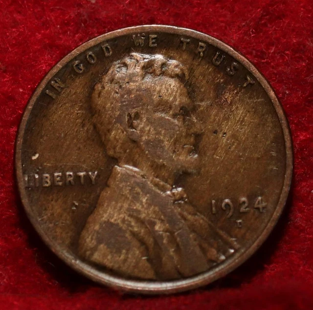 1924-D Denver Mint Copper Lincoln Wheat Cent