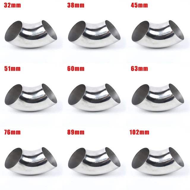 Coude à Souder Industriel En Inox 304 - Rayon 1.5D, Angle 90°, épaisseur 1.5mm - Neuf