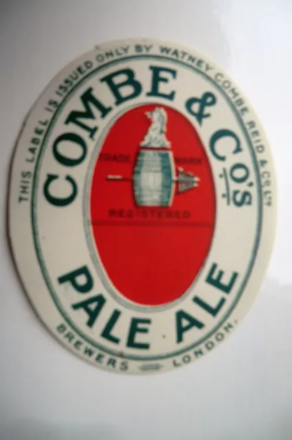 Mint Watney Combe's Reid Brewery Pale Ale Paper Bottle Label